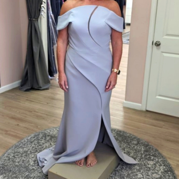 Daymor Couture Gray Mother of the Bride/Groom Dress